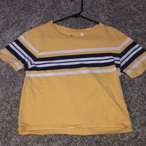 Pacsun yellow and blue striped top